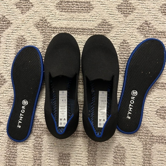 Rothy's Loafers Kids 13K Slip On Girls Youth Shoes Round Toe Black Casual Flats - Picture 8 of 8